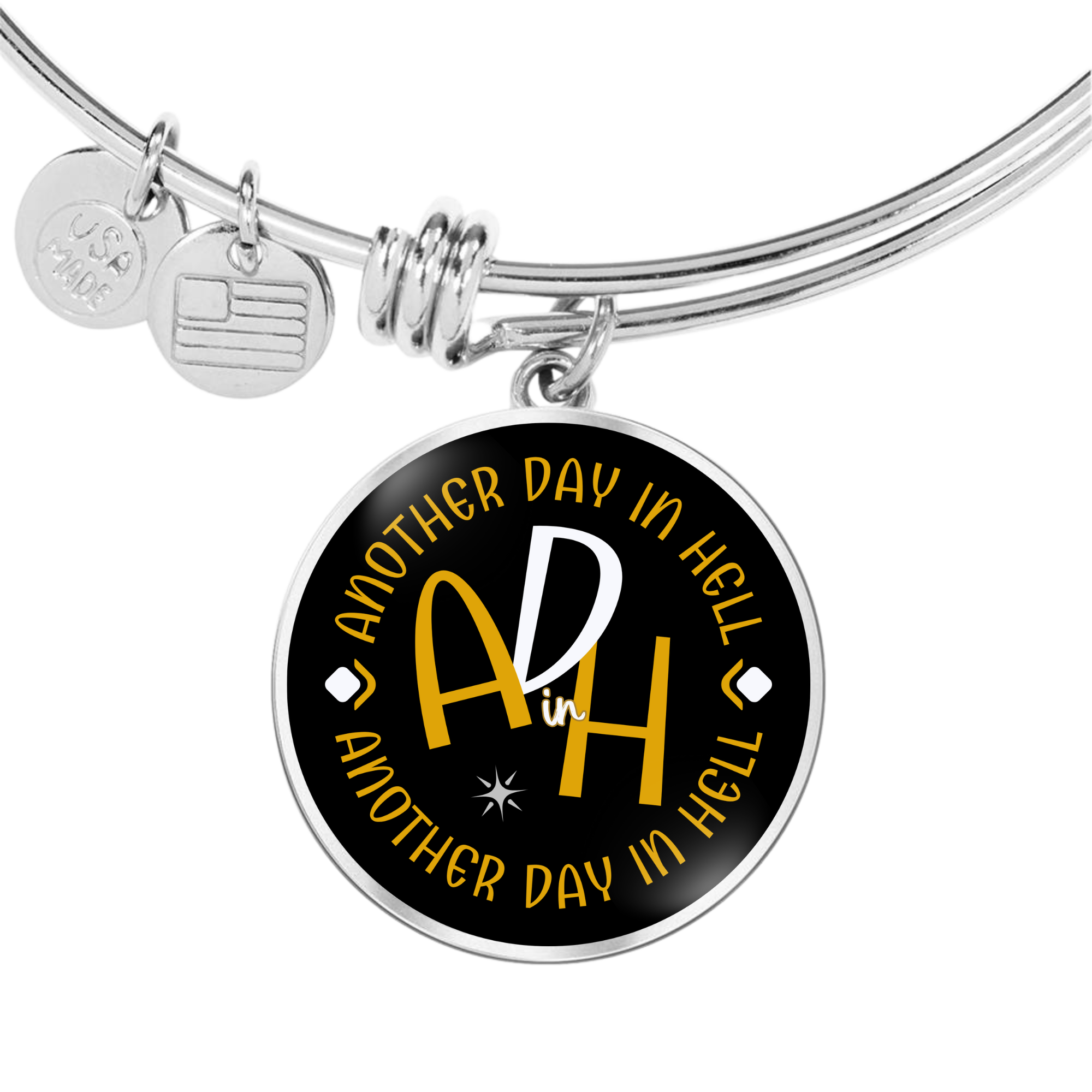 ADIH - Another Day in Hell || Pendant Bangle || PERSONALIZABLE