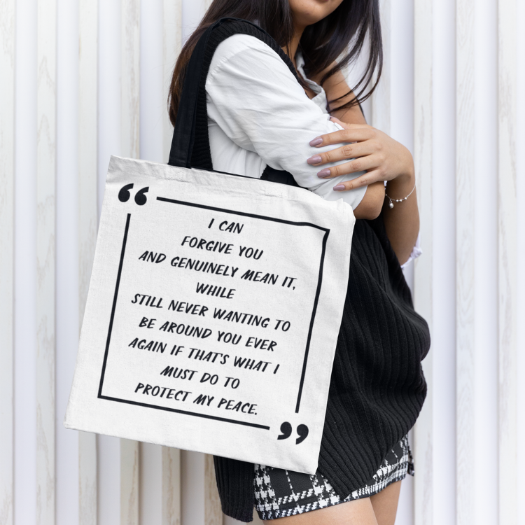 I CAN FORGIVE YOU (Quote) - TOTE BAG in 3 Sizes