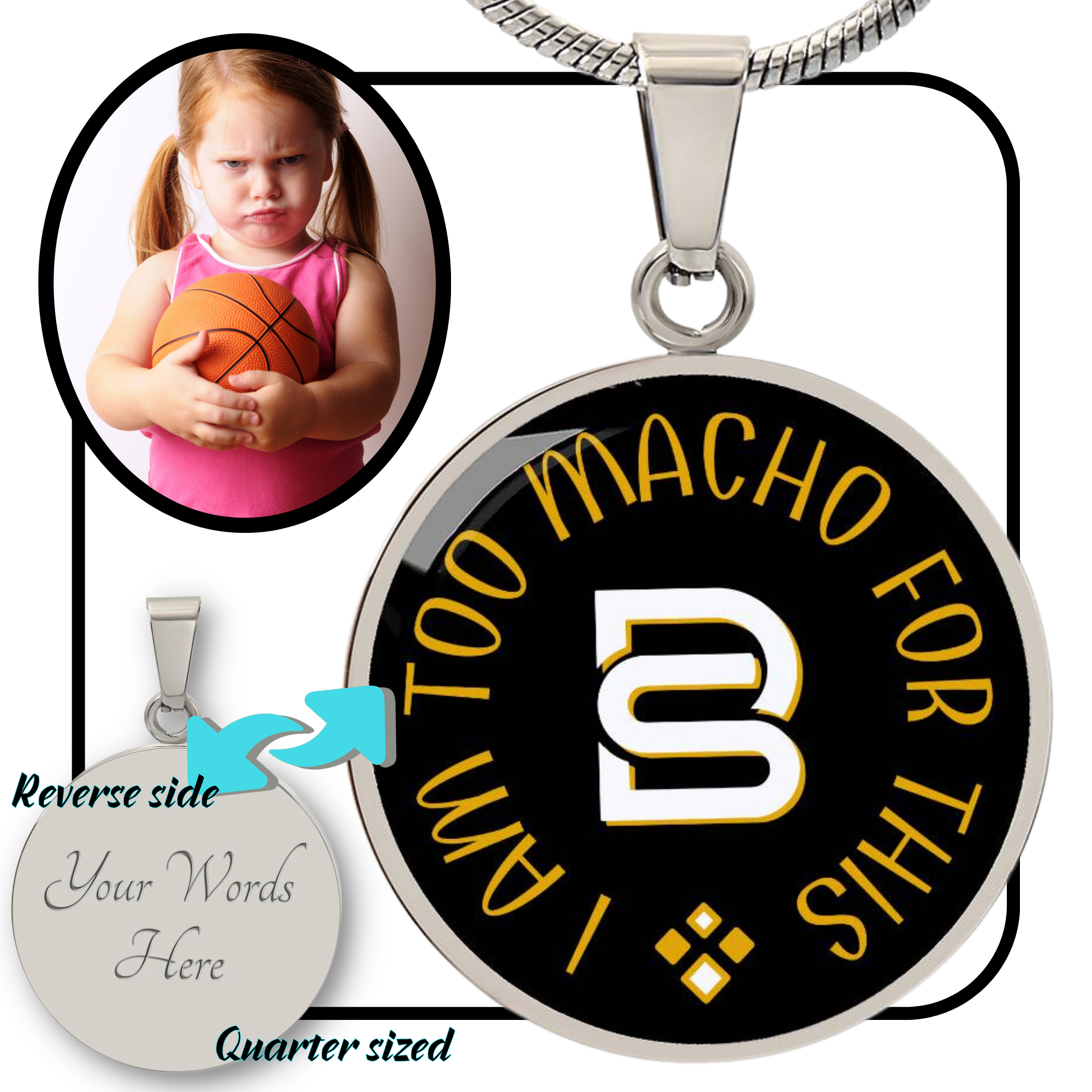 MACHO - I AM TOO || Pendant Necklace || PERSONALIZABLE