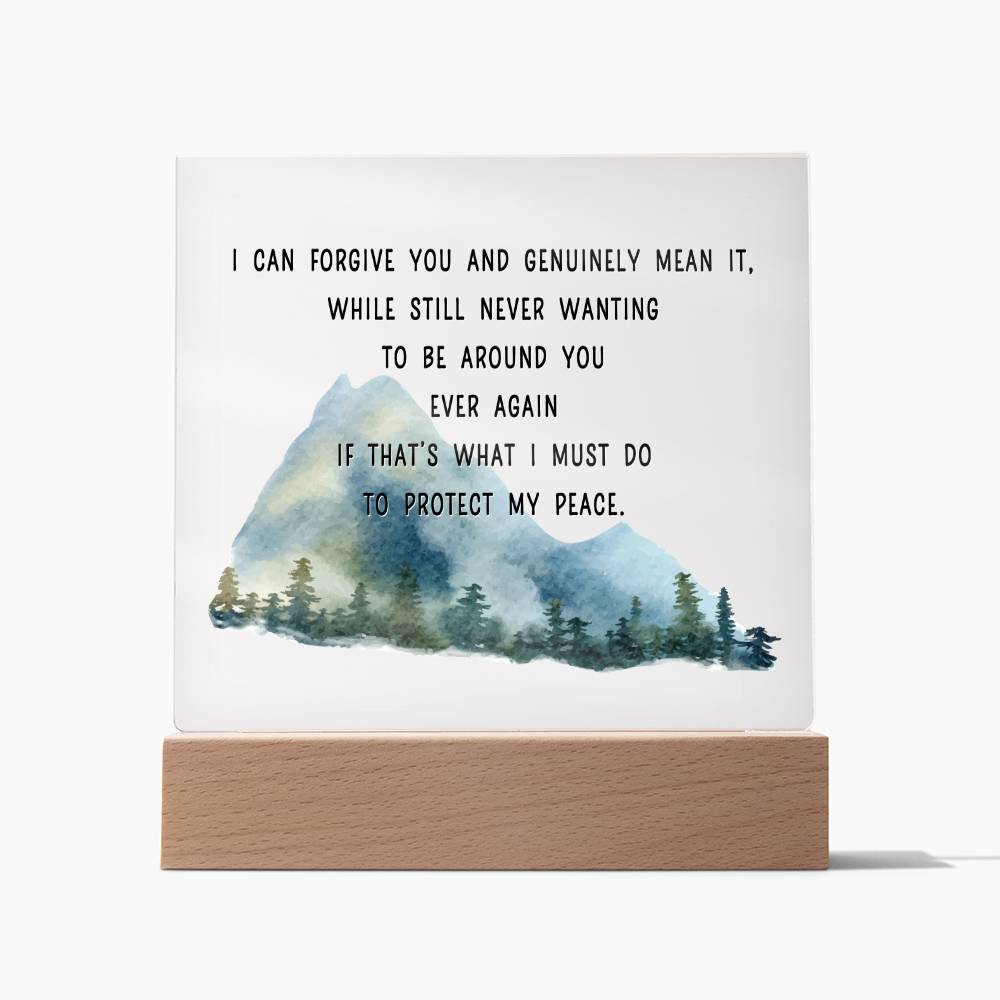 TO PROTECT MY PEACE || Inspirational Acrylic Plaque