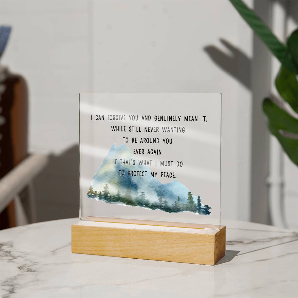 TO PROTECT MY PEACE || Inspirational Acrylic Plaque