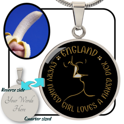 ENGLAND || Naughty ♦ Pendant Necklace || PERSONALIZABLE