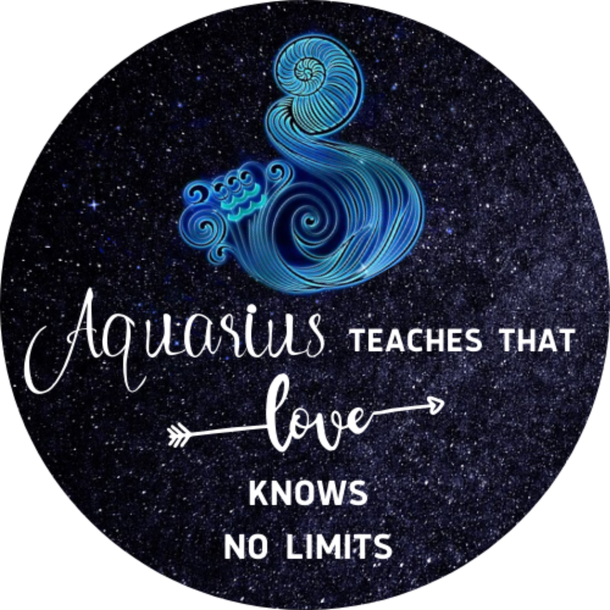 AQUARIUS and LOVE | Personalizable Pendant Necklace