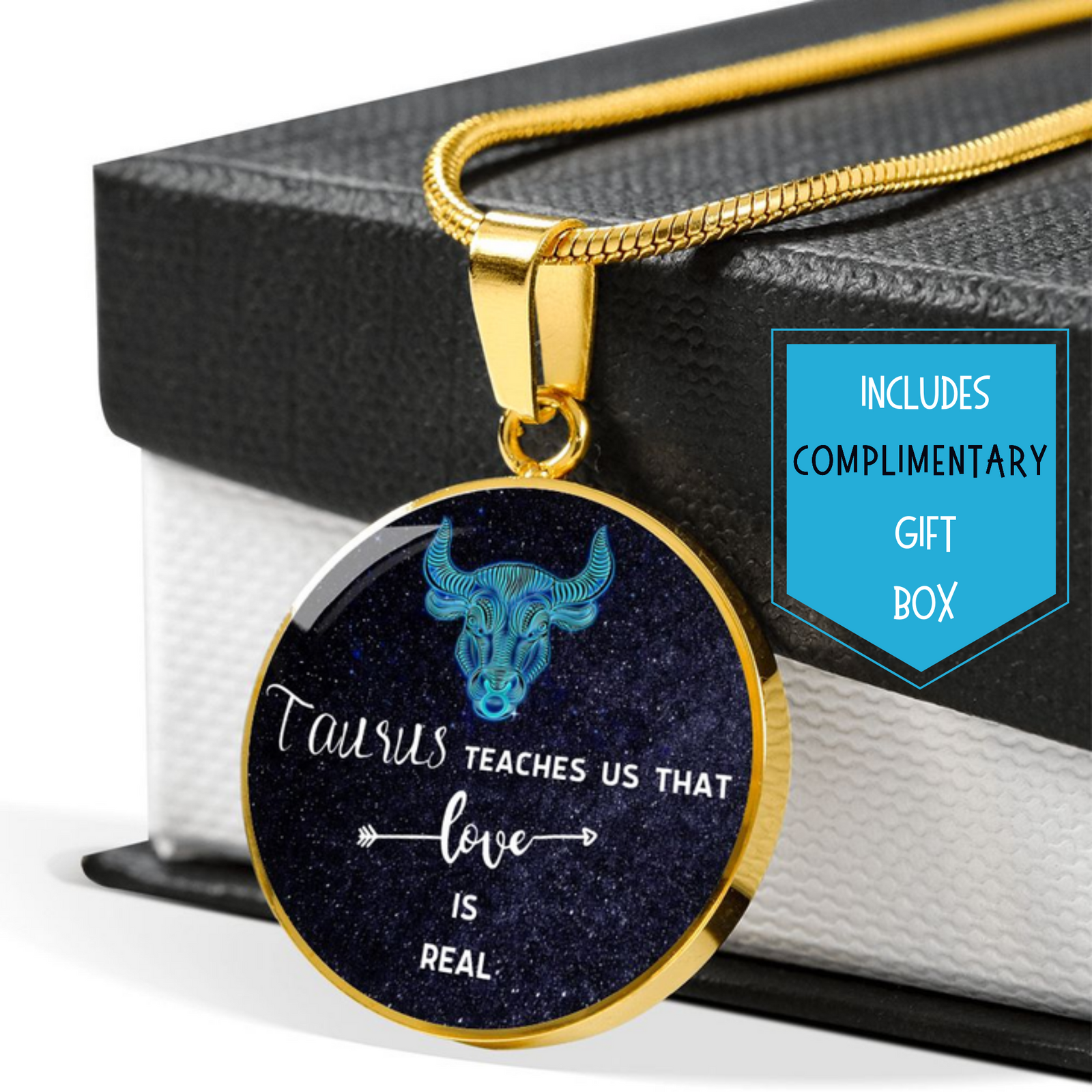 TAURUS and LOVE | Personalizable Pendant Necklace